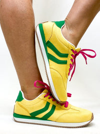 Corky's Yellow Green Combo Kickoff Sneakers