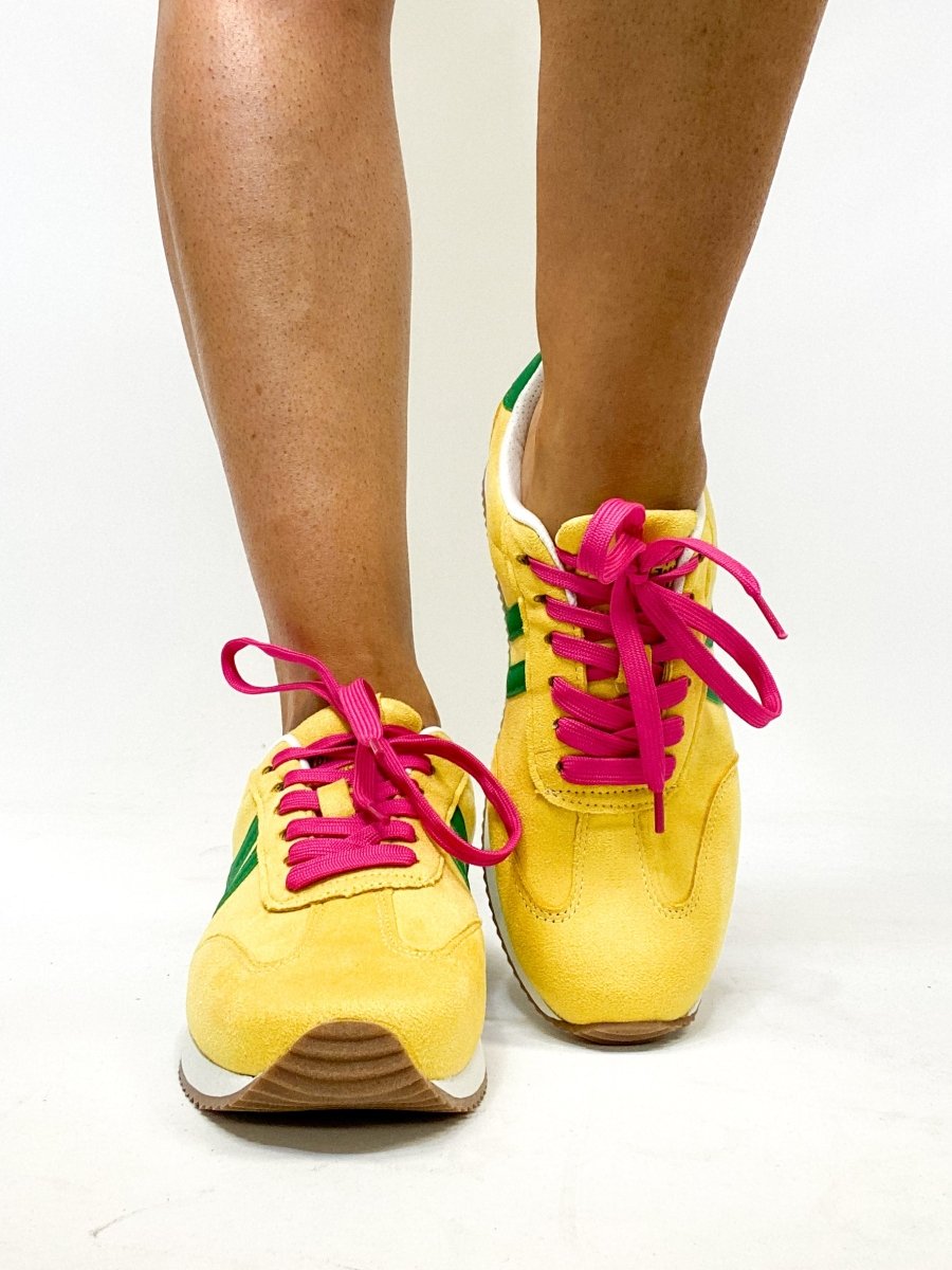 Corky's Yellow Green Combo Kickoff Sneakers - Macoma Boutique301 Sneakers