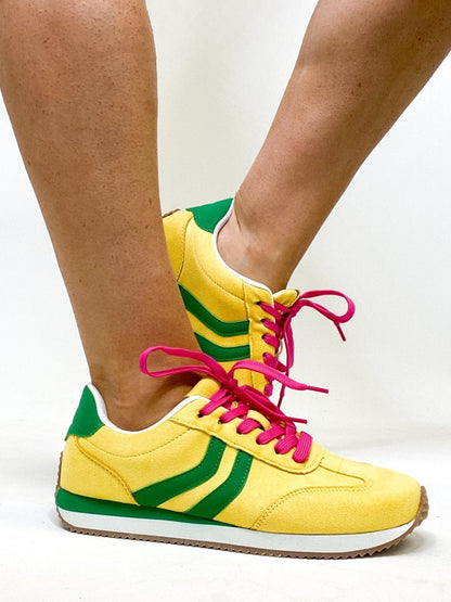 Corky's Yellow Green Combo Kickoff Sneakers - Macoma Boutique301 Sneakers