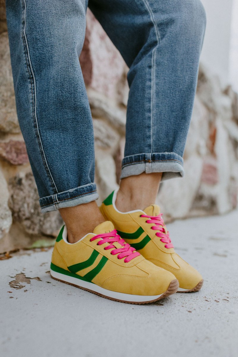 Corky's Yellow Green Combo Kickoff Sneakers - Macoma Boutique301 Sneakers