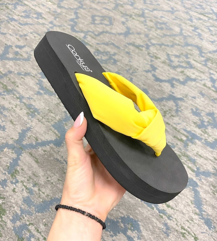 Corky's Yellow You Go Girl Sandals - Macoma Boutique304 Sandals