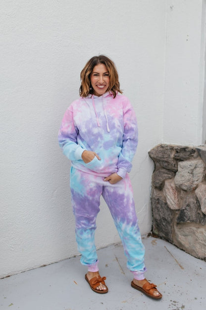 Cotton Candy Tie Dye Hoodie - Macoma Boutique230 Outerwear