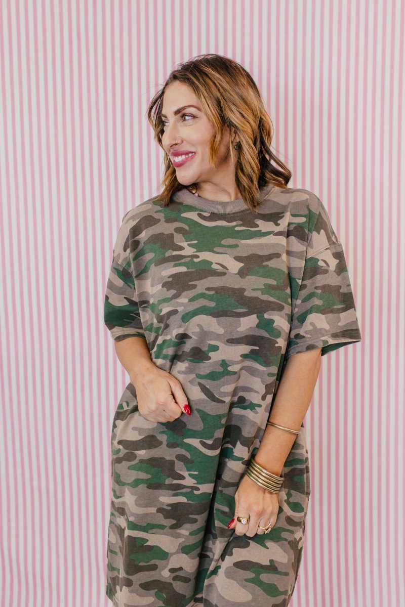 Covered In Camo Dress - Macoma Boutique250 Dresses