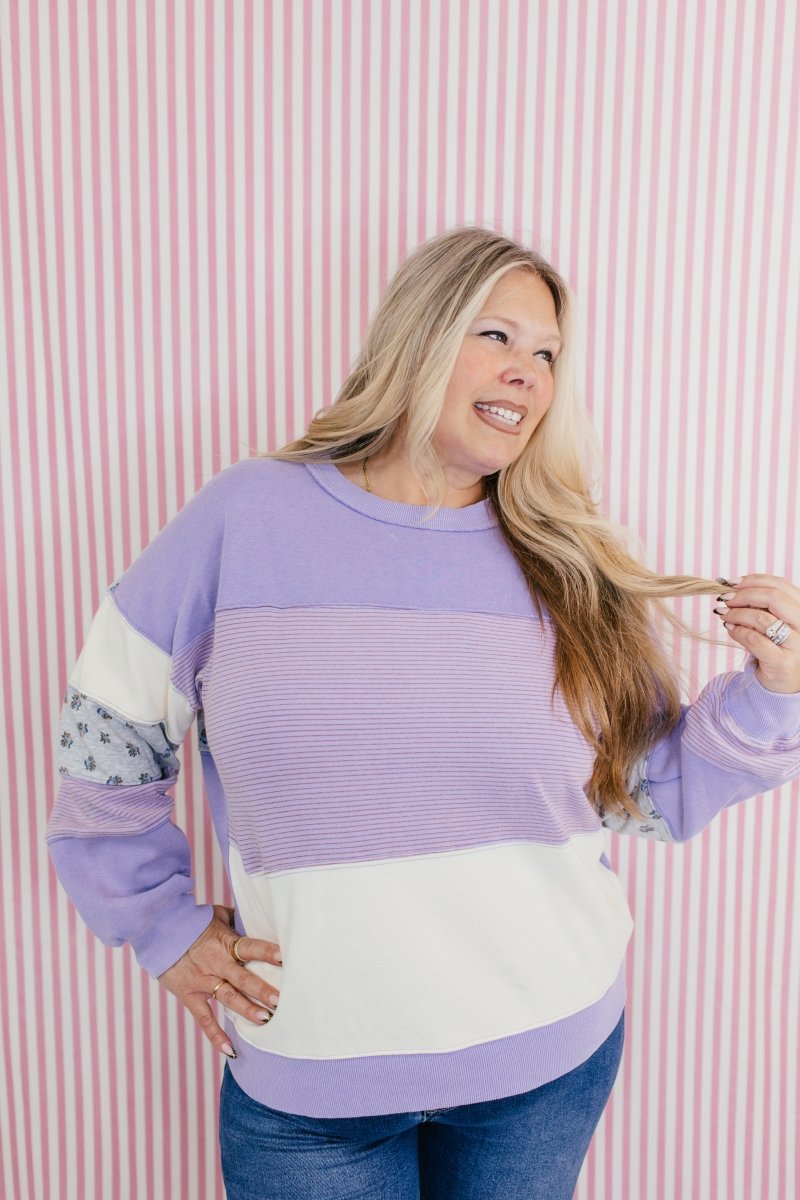 Cozy Contrast Sweater - Macoma Boutique130 Sweaters