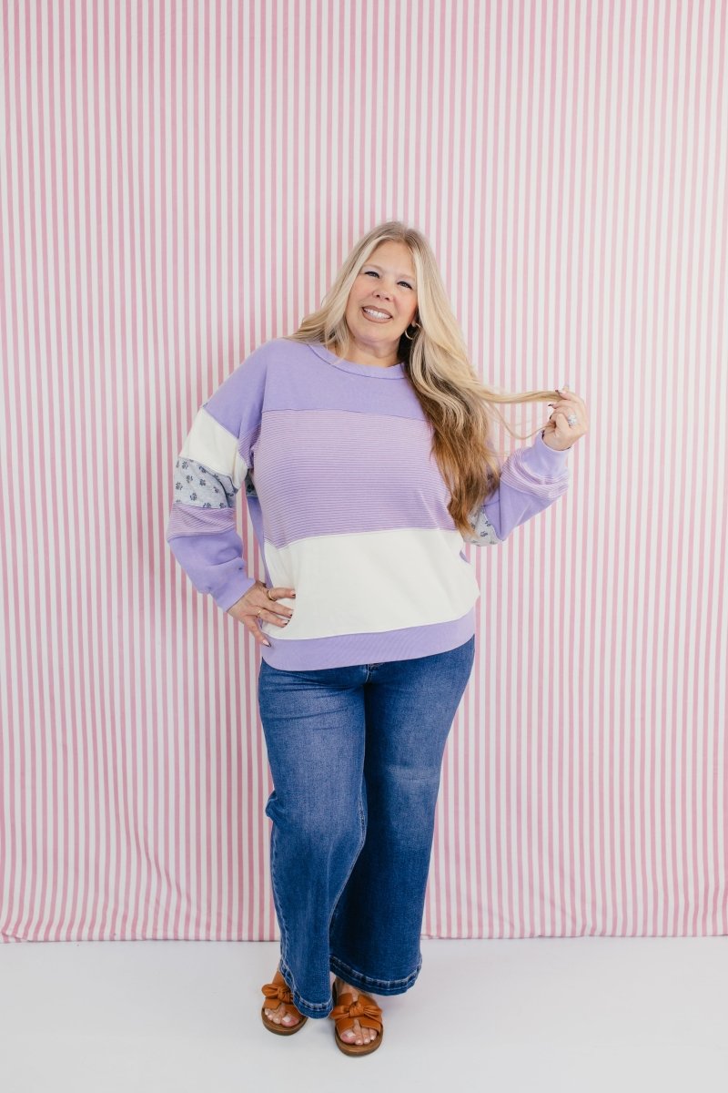 Cozy Contrast Sweater - Macoma Boutique130 Sweaters