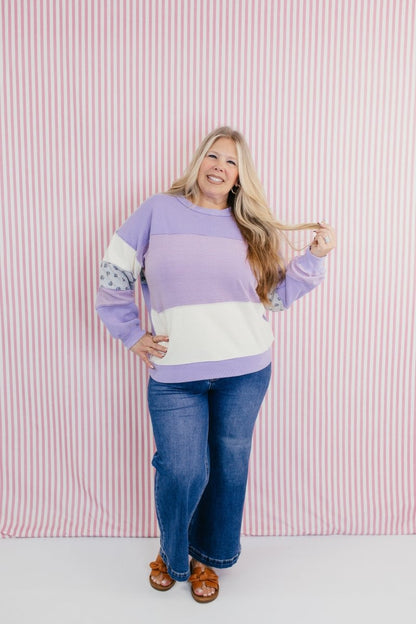 Cozy Contrast Sweater - Macoma Boutique130 Sweaters