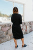 Cozy Elegance Dress In Black - Reg & Curvy - Macoma Boutique250 Dresses