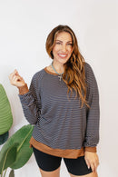 Cozy Trends Pullover In Stripe Gold - Reg & Curvy - Macoma Boutique130 Sweaters