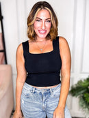 Crop & Cozy Top in Black - Macoma Boutique110 Tanks