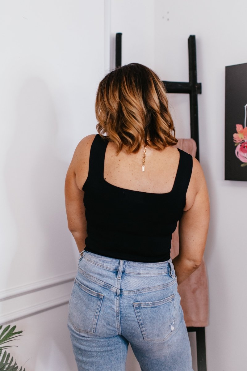 Crop & Cozy Top in Black - Macoma Boutique110 Tanks