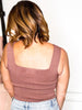 Crop & Cozy Top in Mocha - FINAL SALE - Macoma Boutique110 Tanks