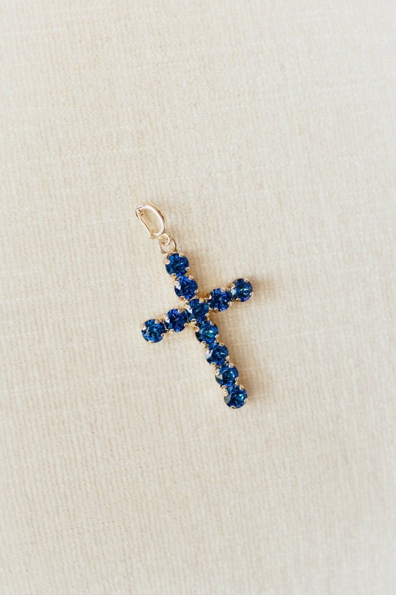 Cross Charm in Titanic Blue - Macoma Boutique315 Jewelry