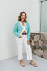 Cross My Heart Sweater In Aqua - Macoma Boutique120 Long Sleeve