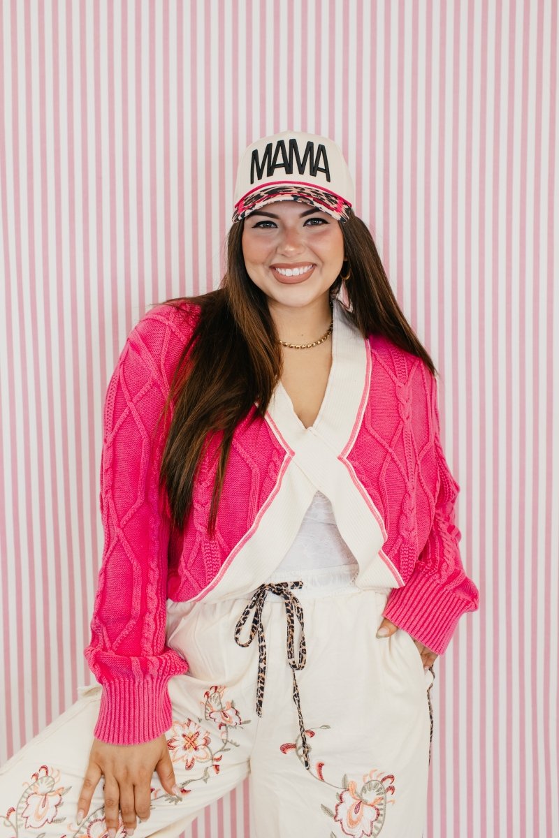 Cross My Heart Sweater In Hot Pink - Macoma Boutique120 Long Sleeve