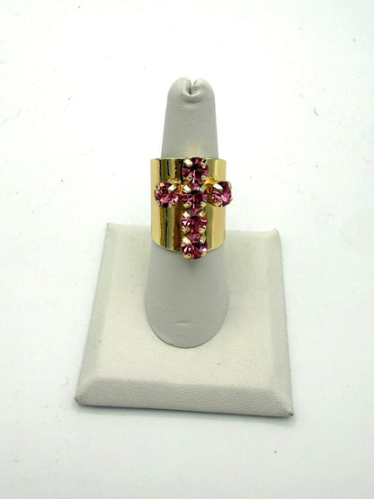 Cross Ring In Hot Pink - Macoma Boutique315 Jewelry