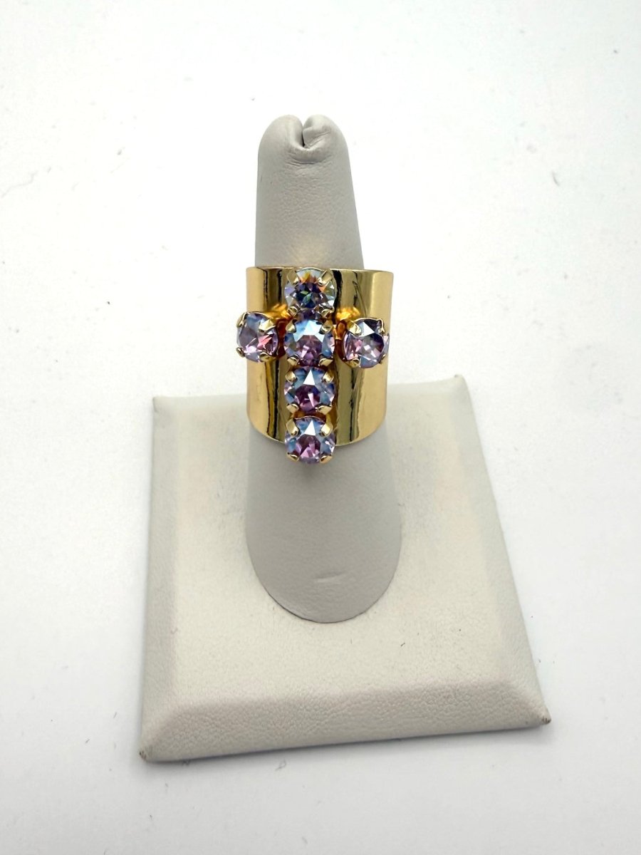 Cross Ring In Lavender - Macoma Boutique315 Jewelry