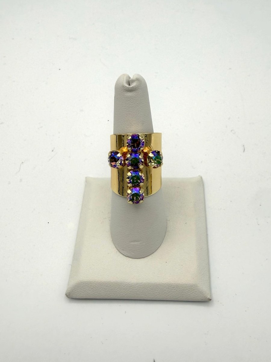Cross Ring In Unicorn - Macoma Boutique315 Jewelry