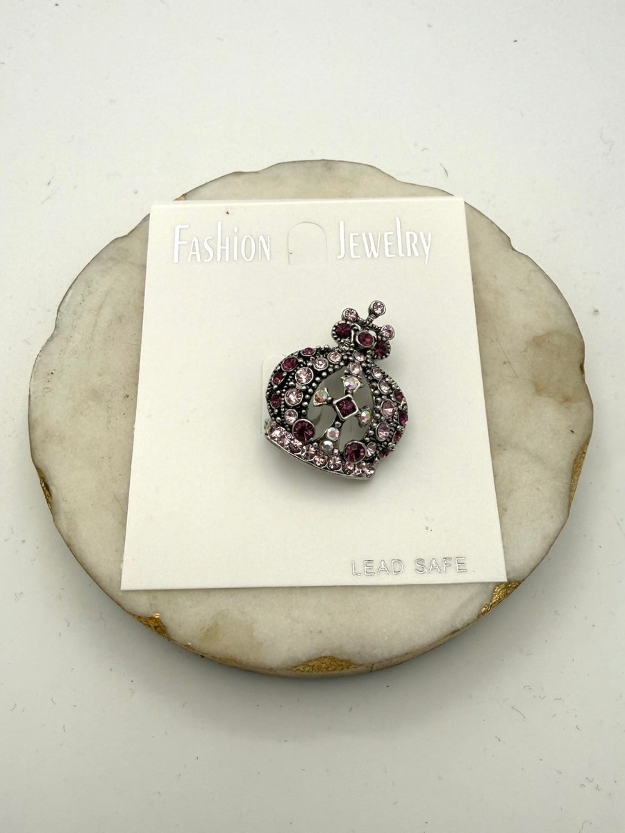 Crown Brooch in Pink Mix - Macoma Boutique310 Accessories