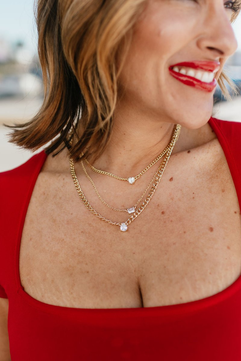 Crystal Gleam Layer Necklace - Macoma Boutique310 Accessories/Jewelry