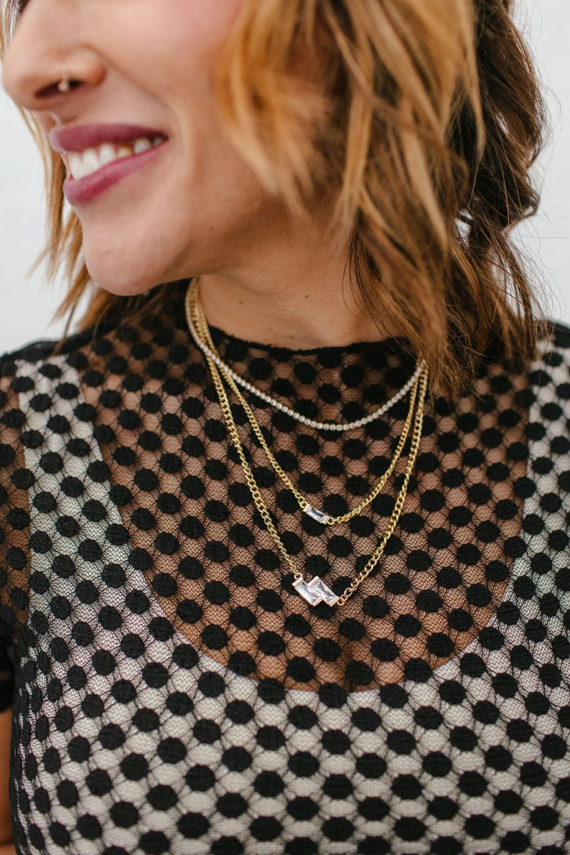 Crystal Trinity Layer Necklace - Macoma Boutique310 Accessories/Jewelry