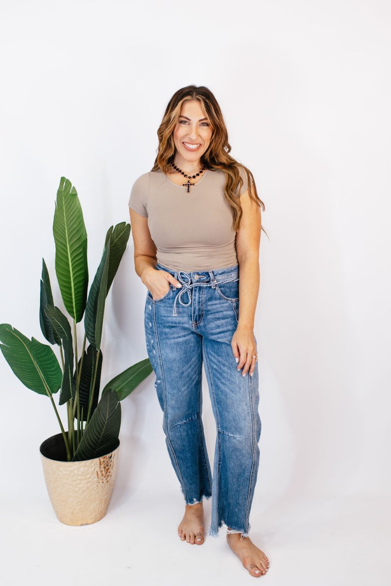 Curve Appeal Barrel Jeans - Reg/Curvy - FINAL SALE - Macoma Boutique170 Denim
