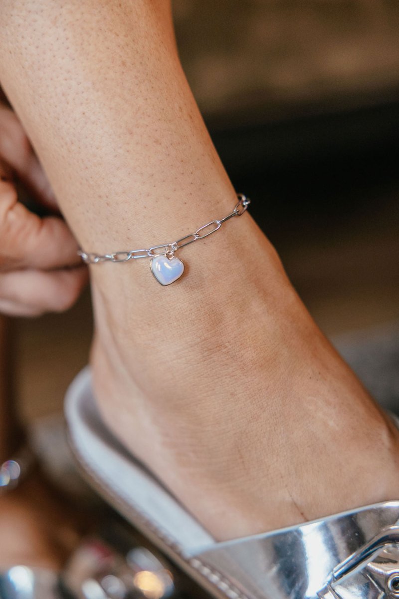 CZ Heart Anklet - Macoma Boutique310 Accessories/Jewelry
