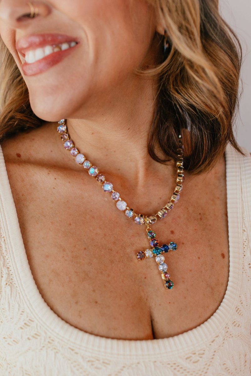 Dark Multi Cross Pendant - Macoma Boutique310 Accessories/Jewelry