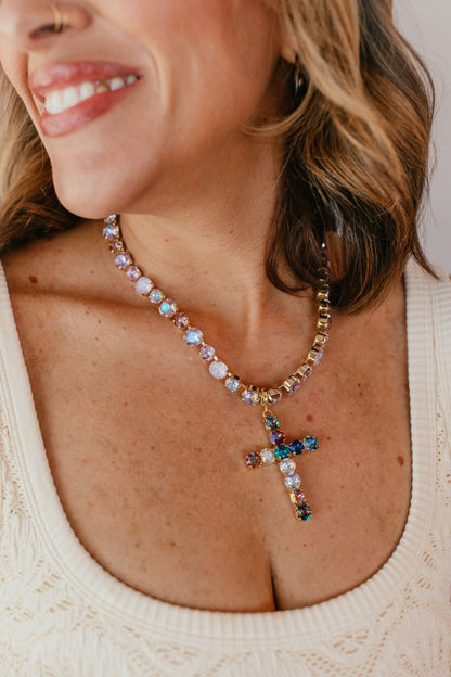 Dark Multi Cross Pendant - Macoma Boutique310 Accessories/Jewelry