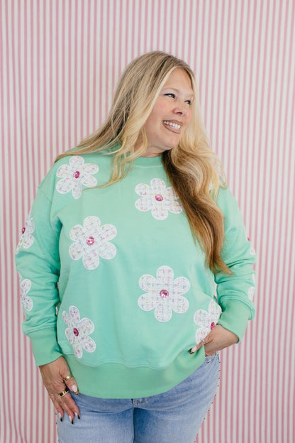 Darling Daisies Sweatshirt By Brianna Cannon - Macoma Boutique230 Outerwear
