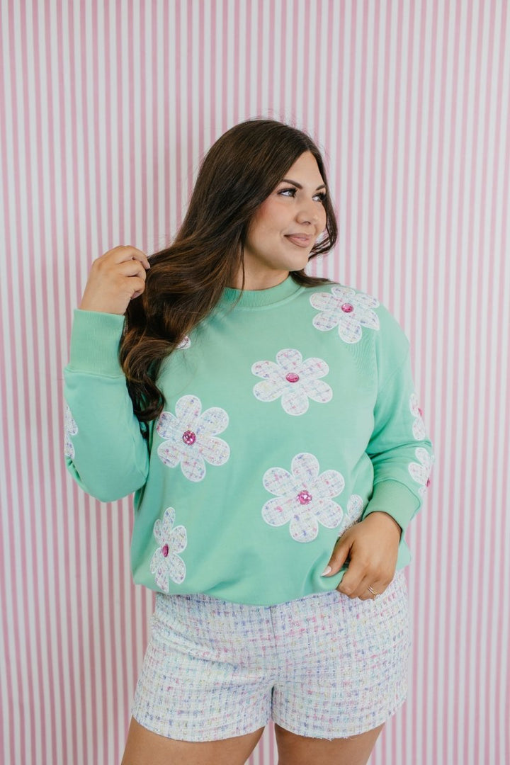 Darling Daisies Sweatshirt By Brianna Cannon - Macoma Boutique230 Outerwear
