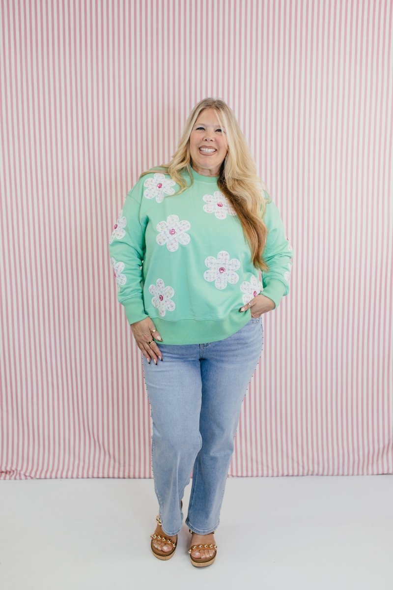 Darling Daisies Sweatshirt By Brianna Cannon - Macoma Boutique230 Outerwear