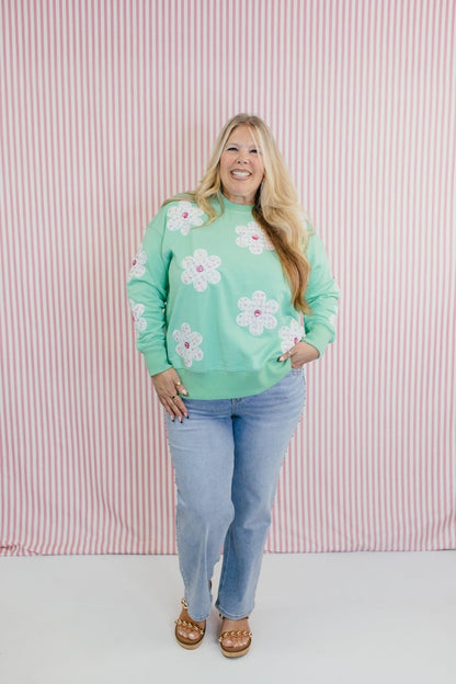 Darling Daisies Sweatshirt By Brianna Cannon - Macoma Boutique230 Outerwear