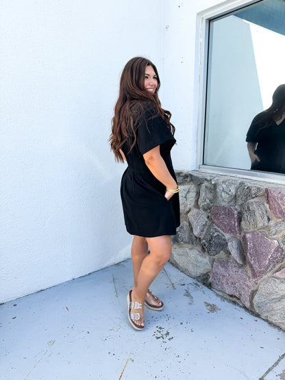 Date Night Darling Dress In Black - Macoma Boutique250 Dresses