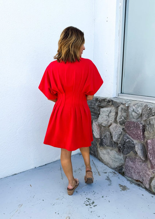 Date Night Darling Dress In Red - Macoma Boutique250 Dresses