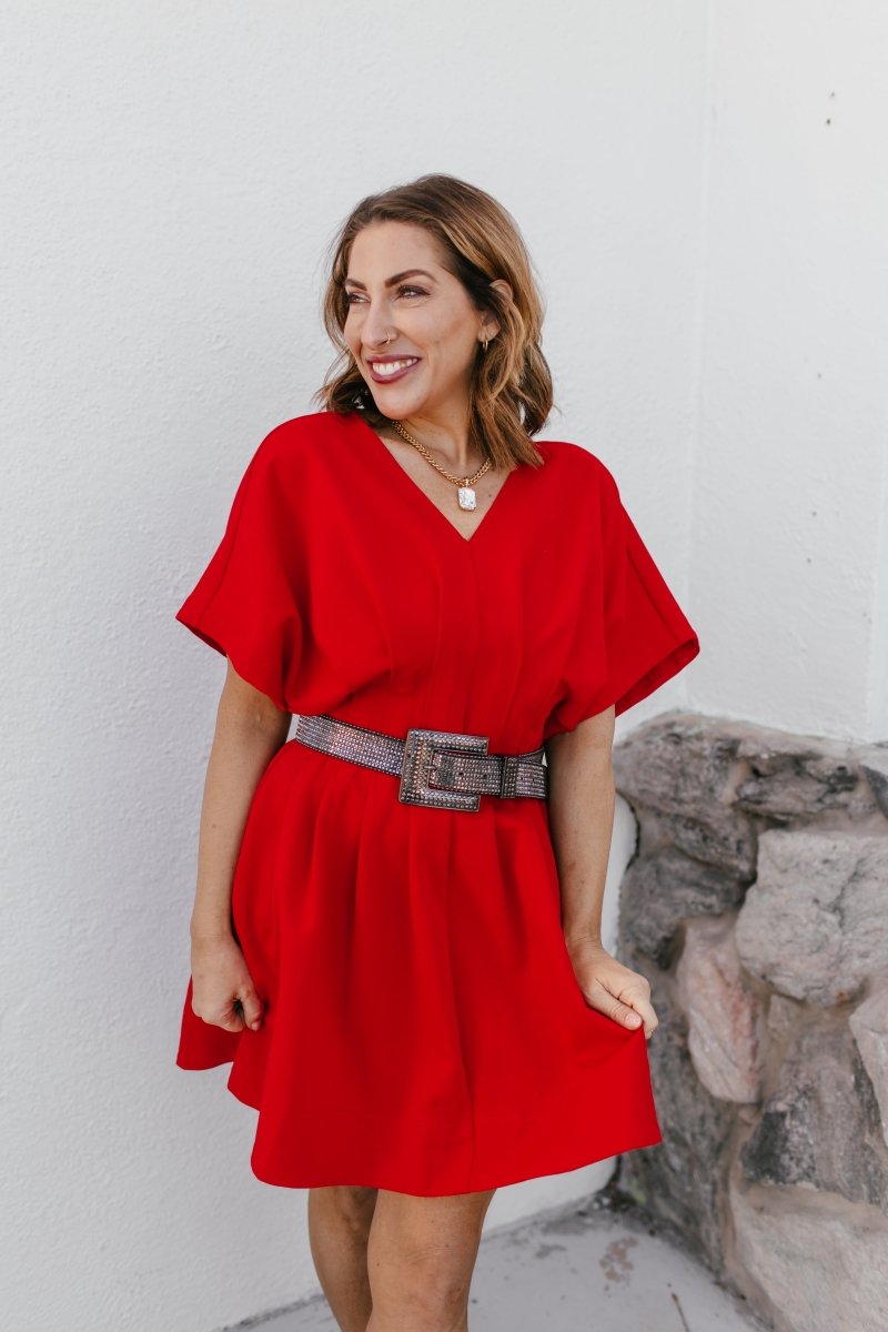 Date Night Darling Dress In Red - Macoma Boutique250 Dresses