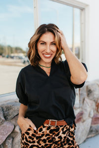 Deep Forest Top In Black - Reg & Curvy