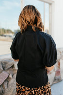 Deep Forest Top In Black - Reg & Curvy - Macoma Boutique100 Short Sleeve