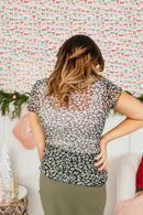 Delicate Details Top In Cheetah - Reg & Curvy - Macoma Boutique100 Short Sleeve