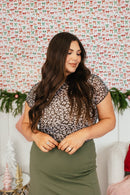 Delicate Details Top In Cheetah - Reg & Curvy - Macoma Boutique100 Short Sleeve