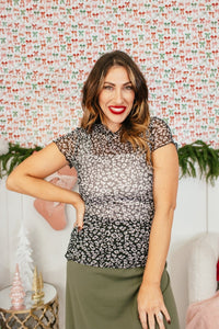 Delicate Details Top In Cheetah - Reg & Curvy