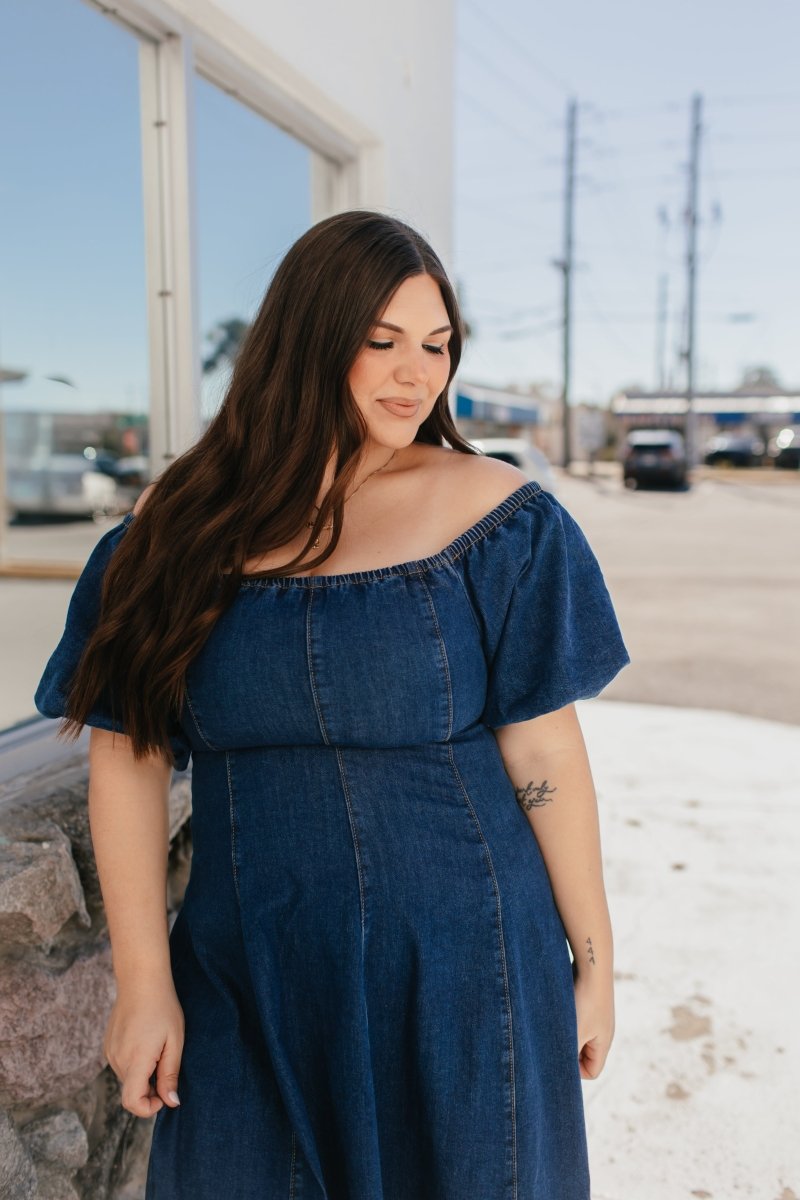 denim plus size dresses Plus Size Tie Front Denim Dress