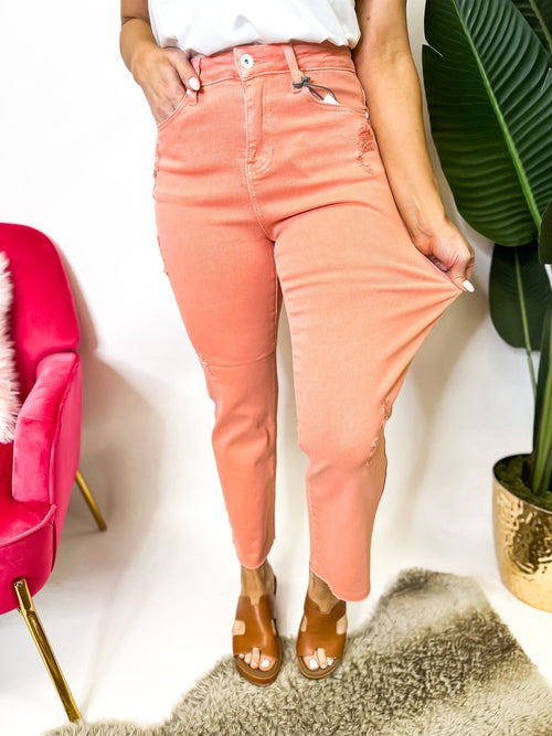 Desert Flower High Rise Dad Jeans - FINAL SALE - Macoma Boutique170 Denim