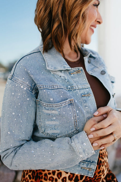 Diamond Drift Denim Jacket - Macoma Boutique170 Denim