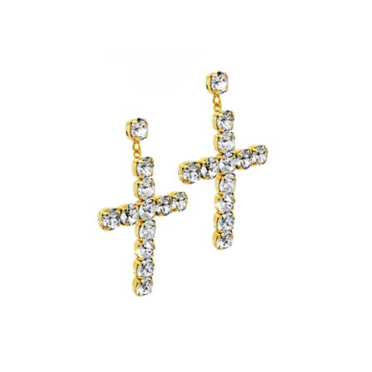 Tova Donatella Earrings in Gold Clear - FINAL SALE