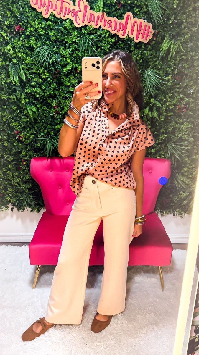 Dotted Darling Top - Macoma Boutique100 Short Sleeve