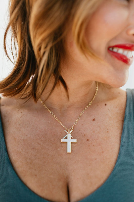 Double Tiny Cross In Gold - Macoma Boutique310 Accessories/Jewelry