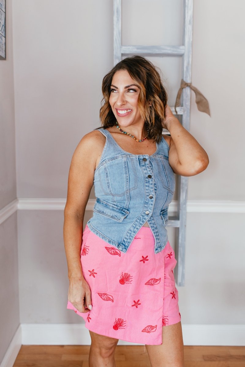 Downtown Denim Vest - Macoma Boutique170 Denim