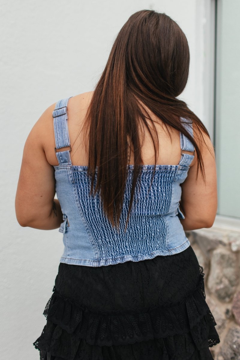 Downtown Denim Vest - Macoma Boutique170 Denim