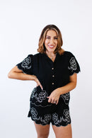 Draw Near Linen Top - Reg/Curvy - FINAL SALE - Macoma Boutique100 Short Sleeve