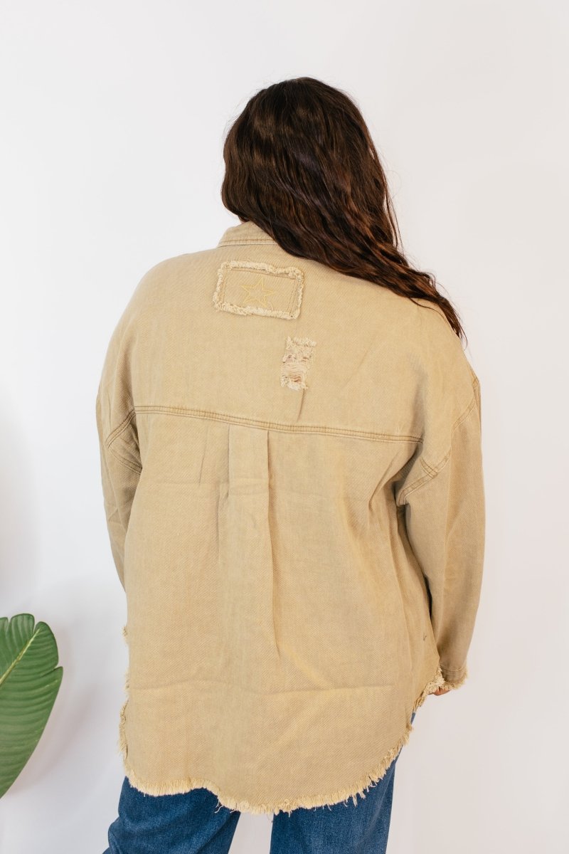 Edge of Dusk Shacket in Herb - Macoma Boutique240 Jackets/Blazers